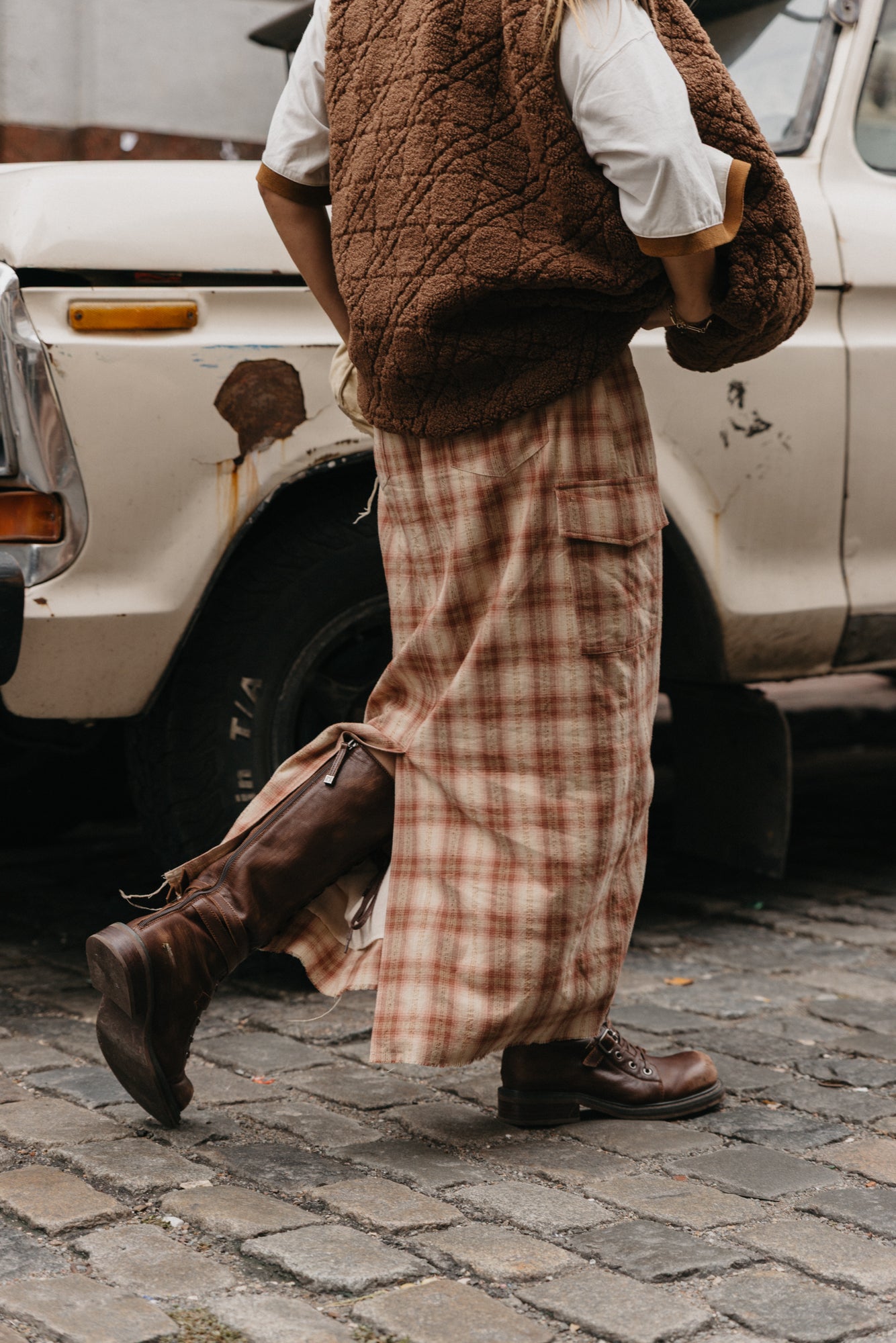 Benson - Plaid Maxi Skirt
