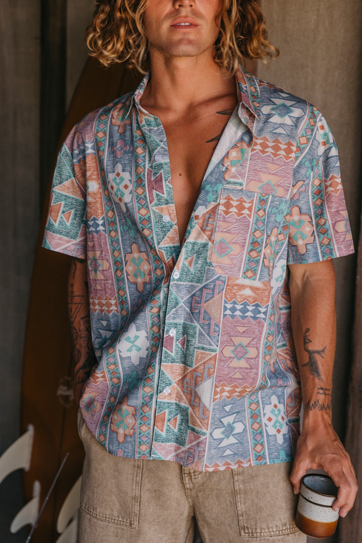 Morrison - Pattern Print Short Sleeve Shirt