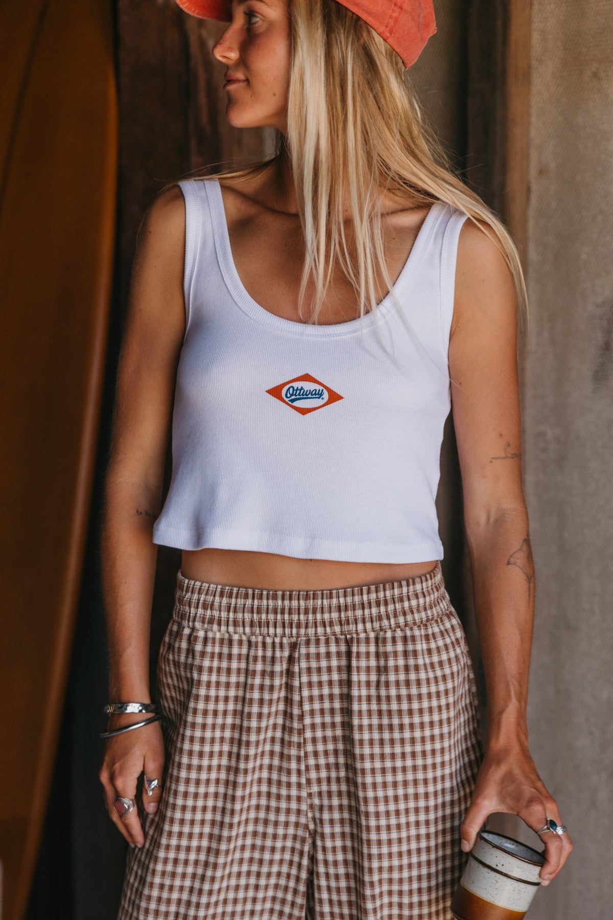 Stamp Rib Tank - White
