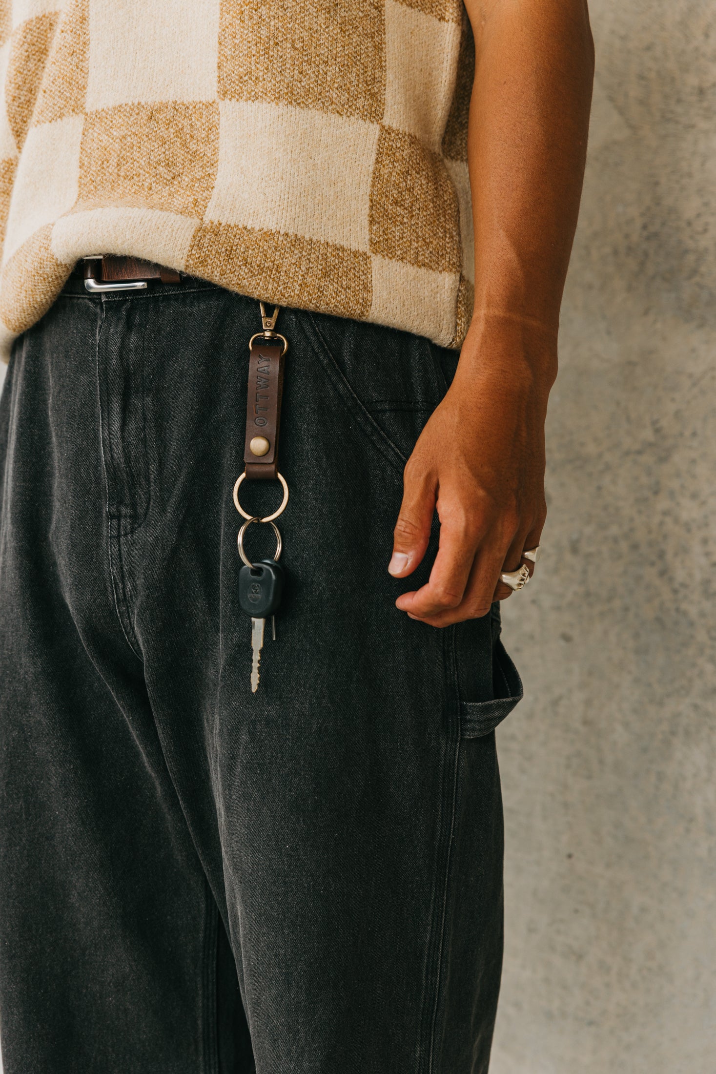 Archie - Brown Checkered Vest