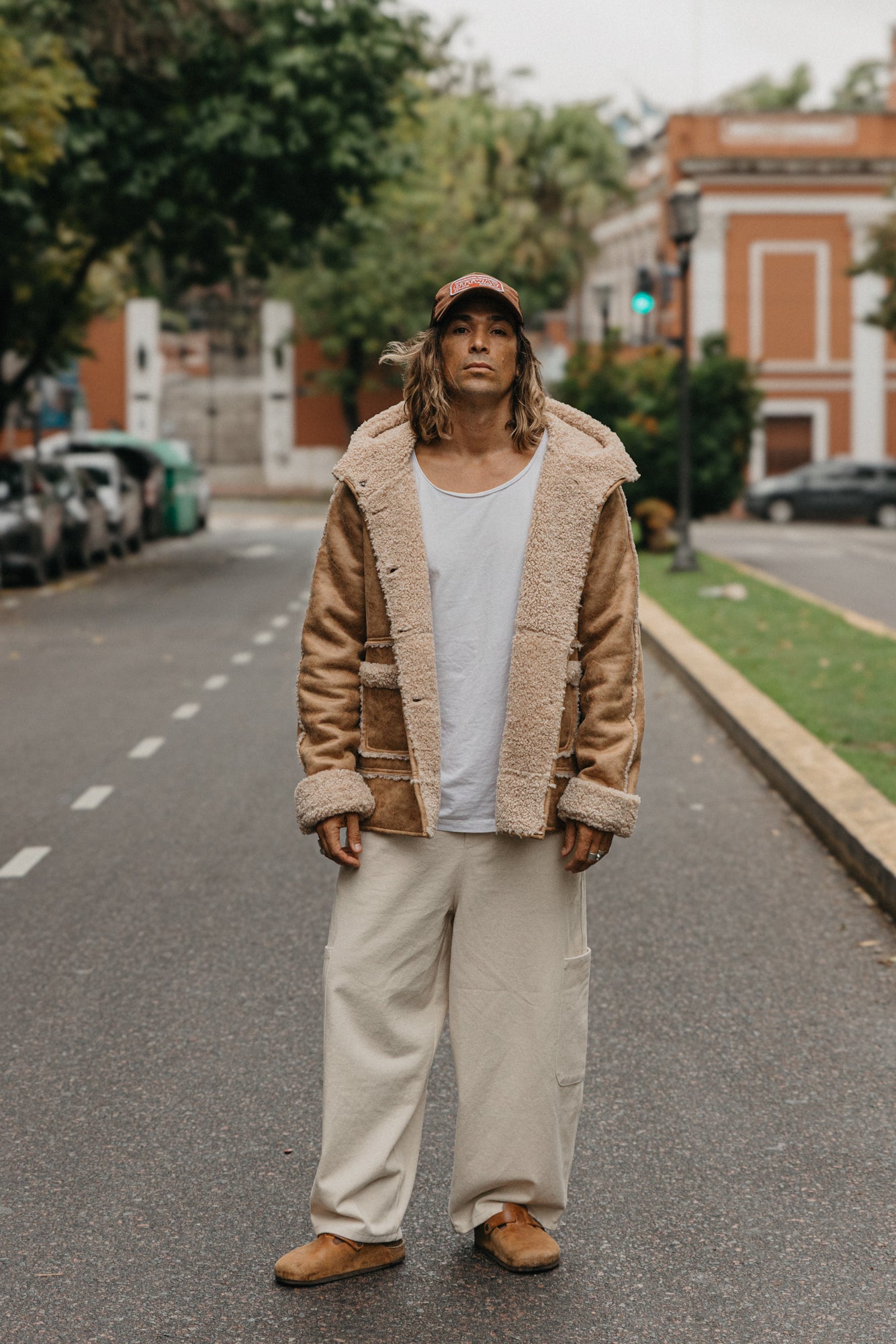 Wildway Sherpa Suede Jacket - Light Brown