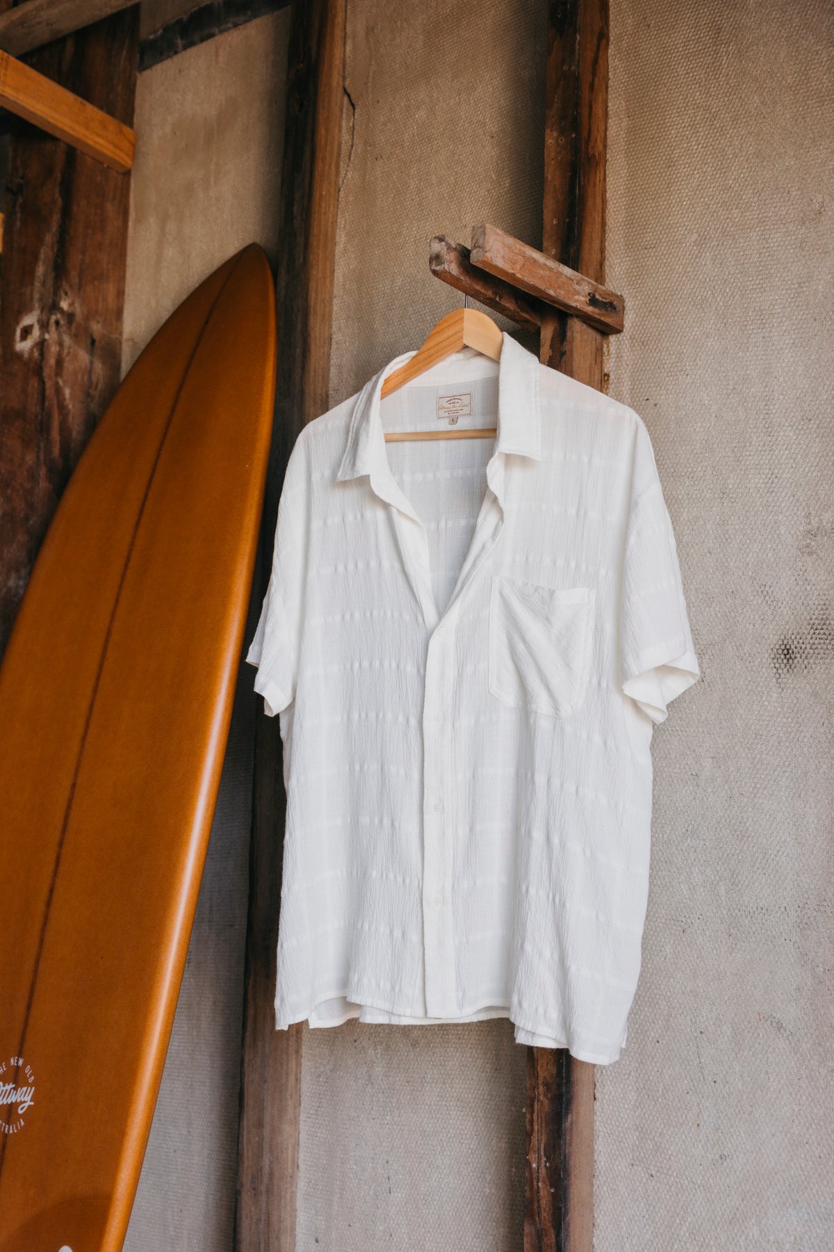 Seabreeze - White Plaid Short Sleeve Unisex Shirt