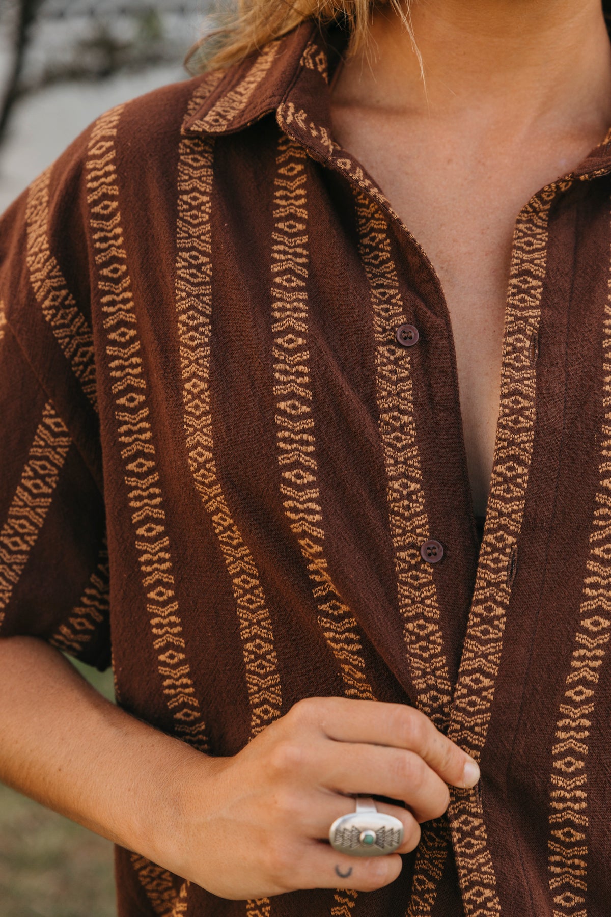 Sundown - Brown Short Sleeve Unisex Shirt