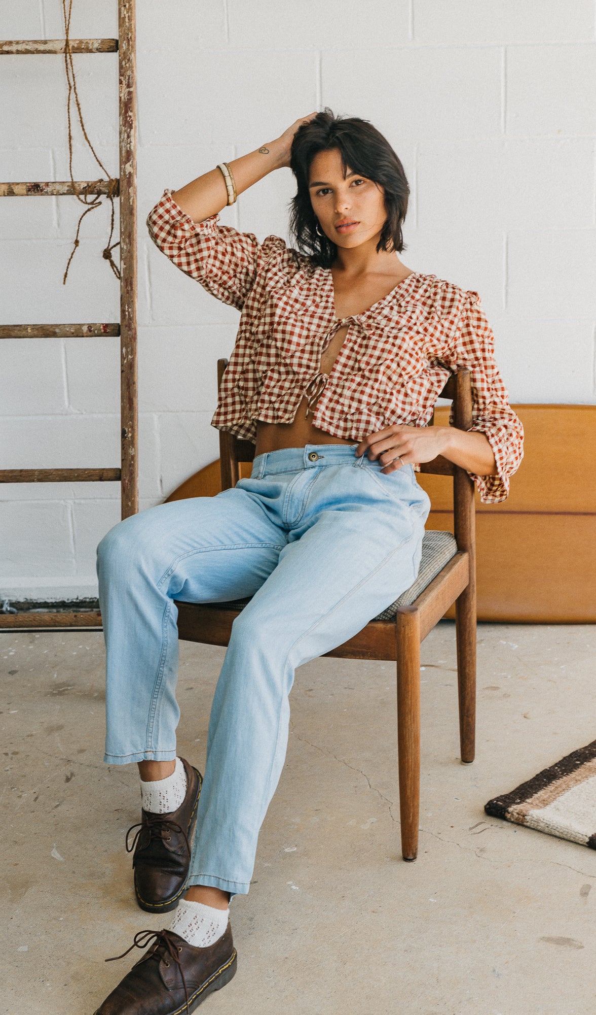 Miller - Unisex Textured Pants - Light Denim