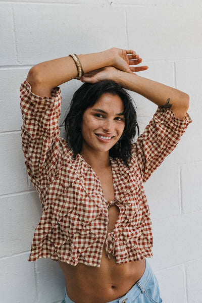 Poppy - Red Checked Blouse