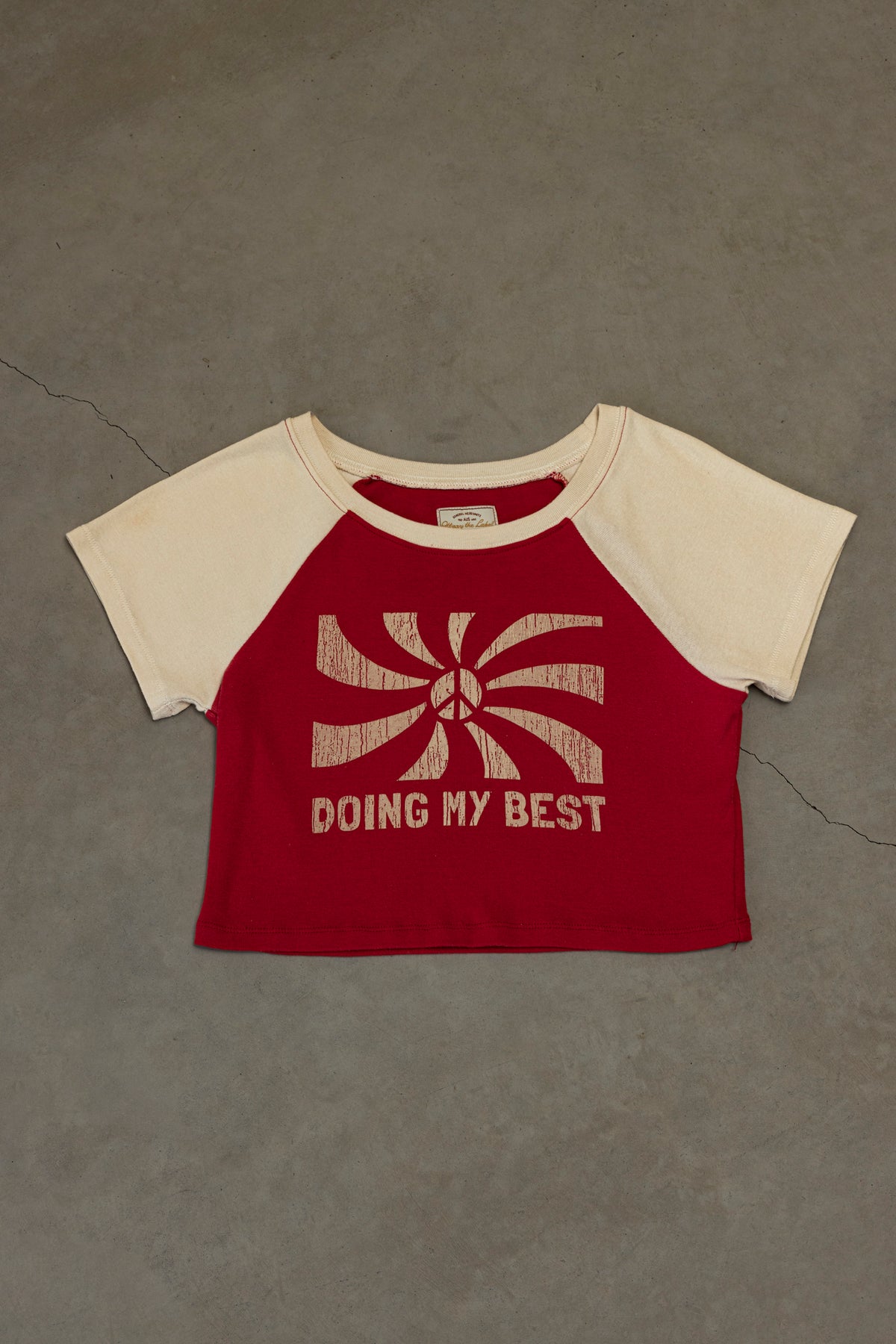 Kurzes T-Shirt „Dreamer“ – Zartes Senfgelb