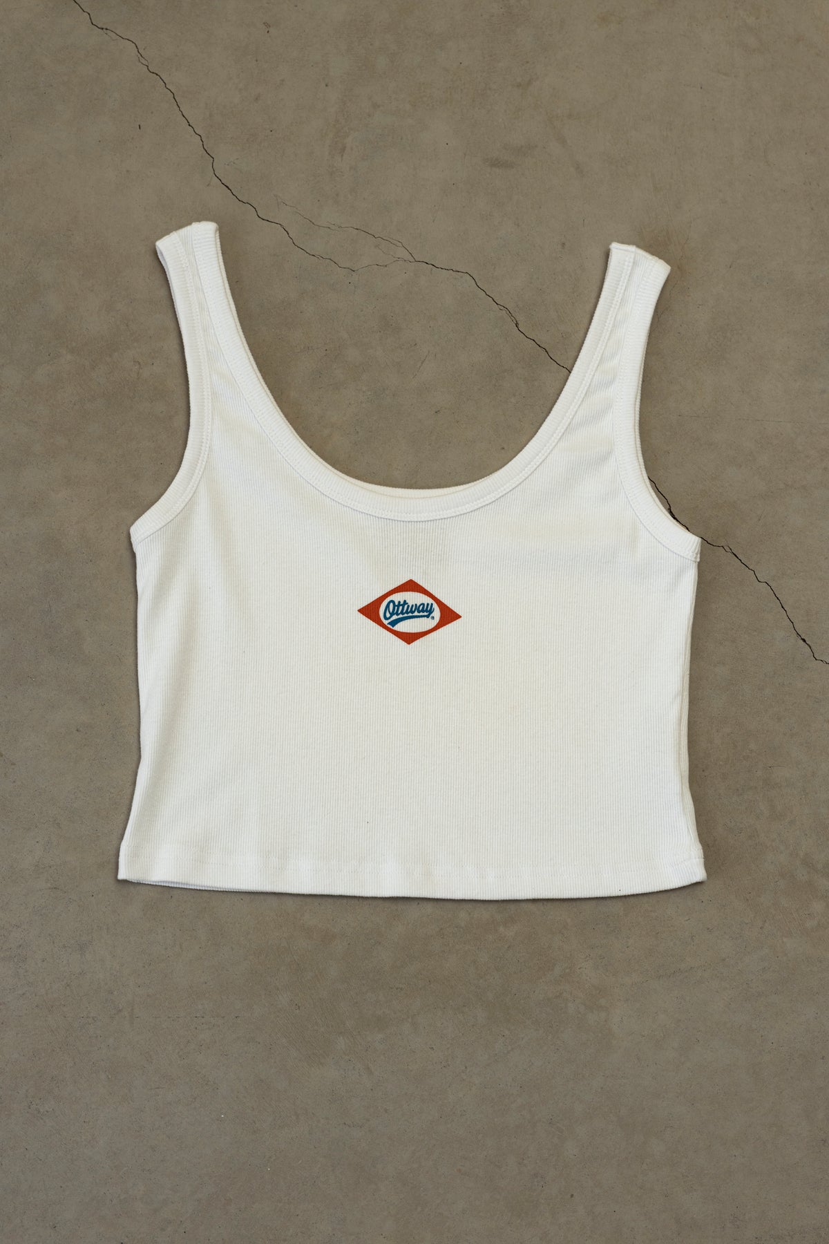 Stamp Rib Tank - White