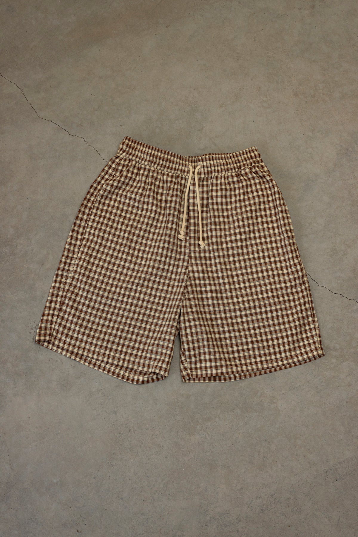 Willow – Shorts mit Karomuster in Senfgelb