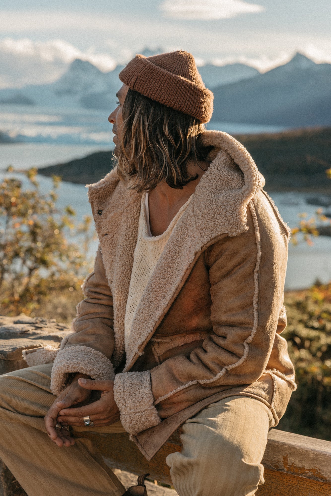 Wildway Sherpa Suede Jacket - Light Brown