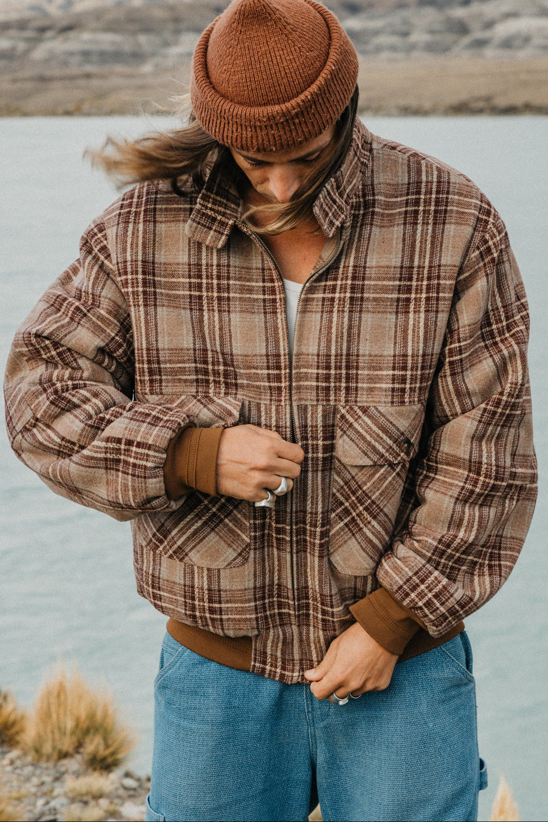 Highland Sherpa Plaid Jacket