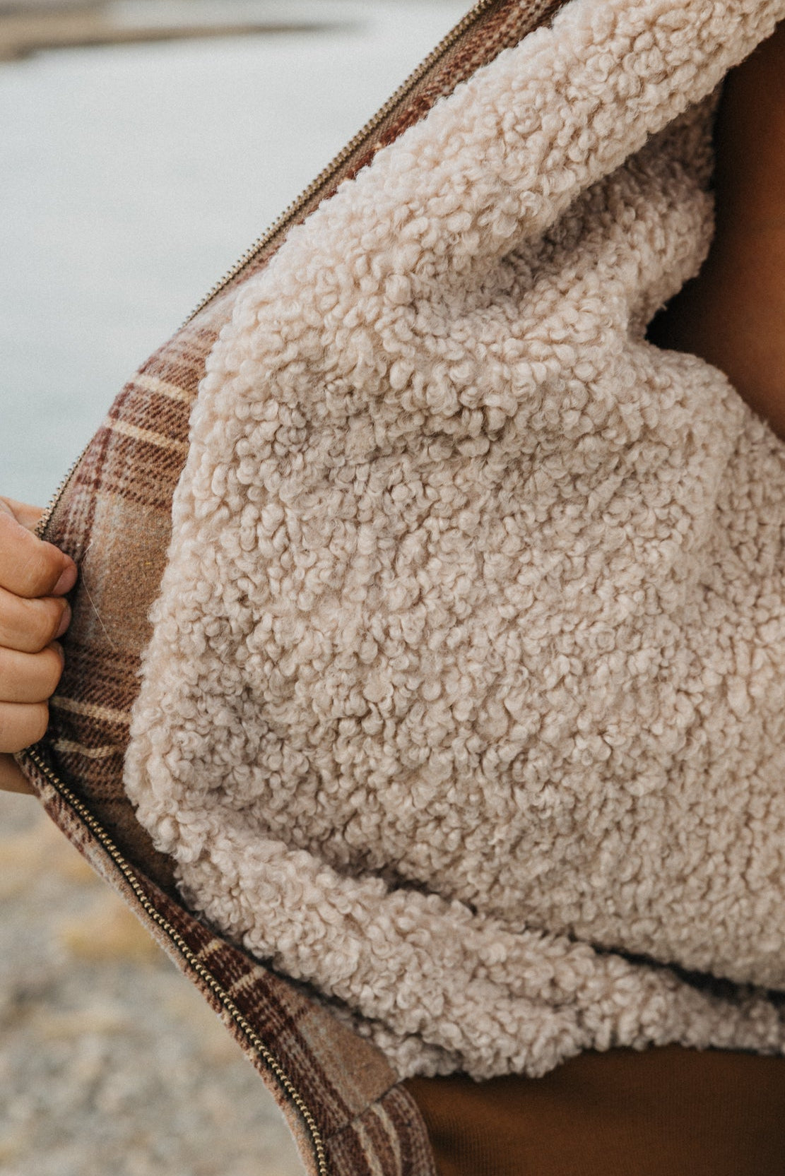 Highland Sherpa Plaid Jacket