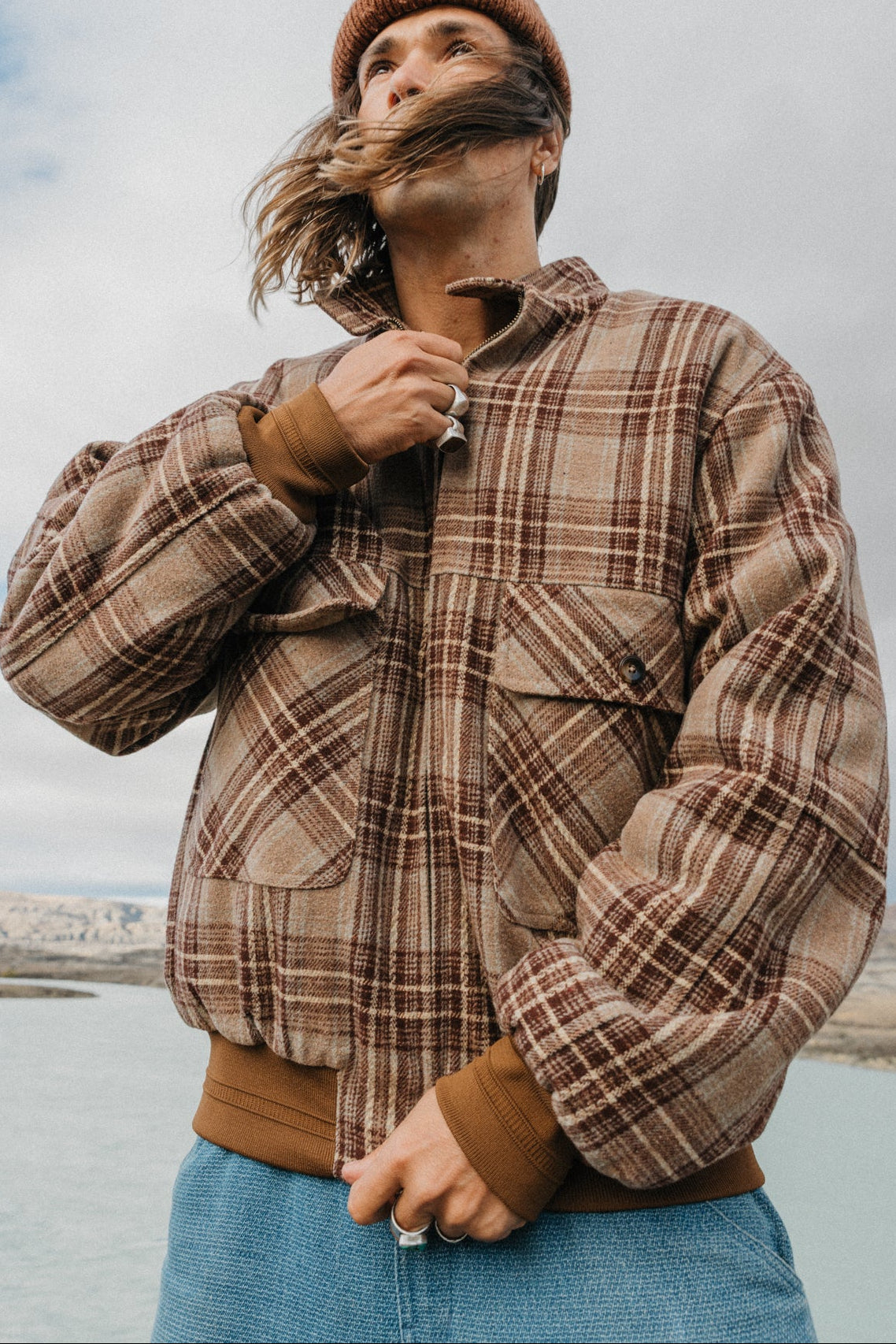 Highland Sherpa Plaid Jacket