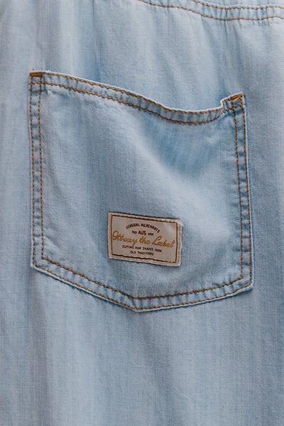 Miller - Unisex Textured Pants - Light Denim