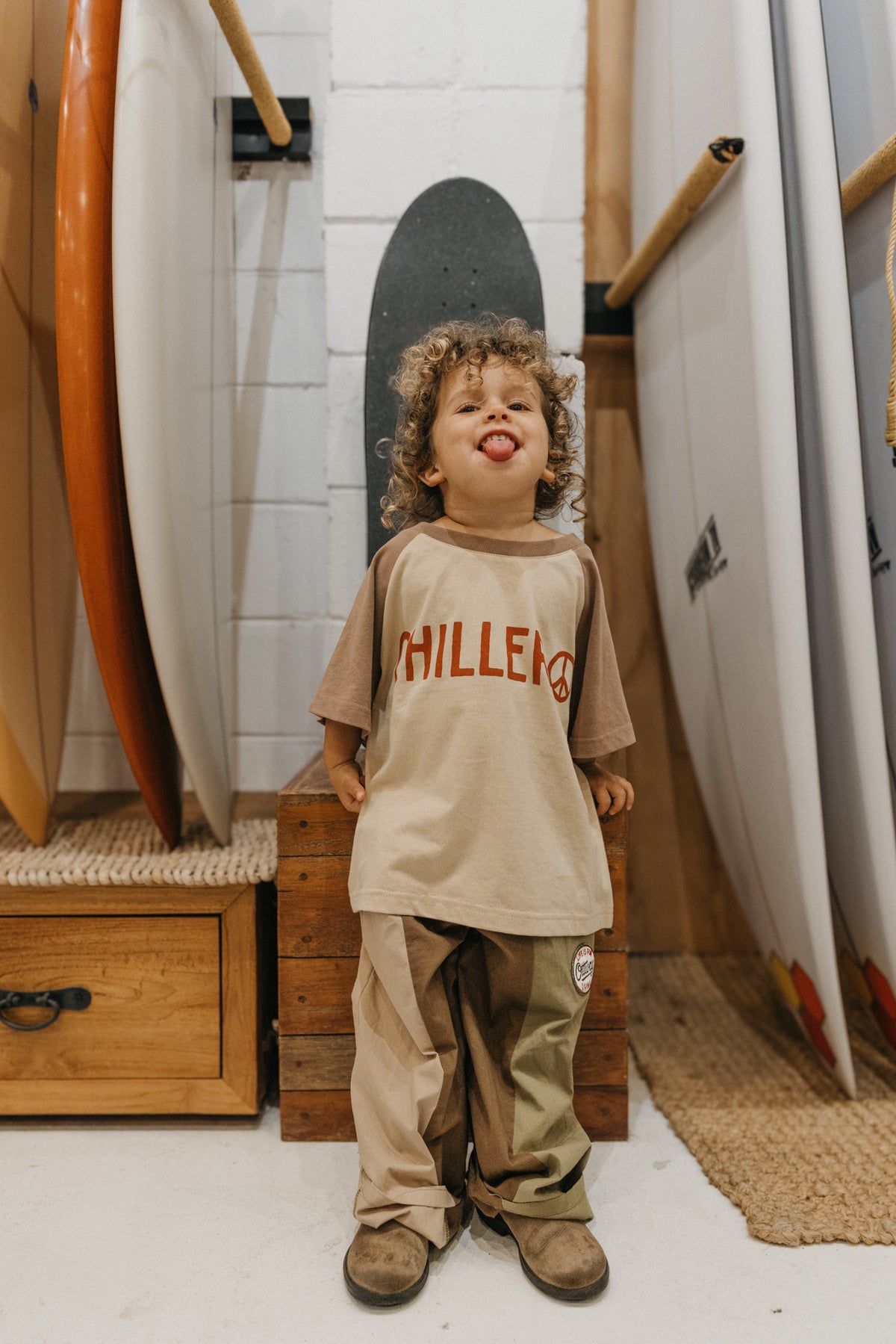 OTTWAY's® Strukturierte Baggy Jeans - Kinder