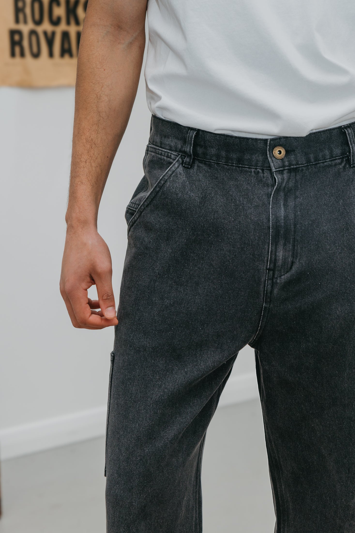 JMM Series - Black Washed Baggy Jeans