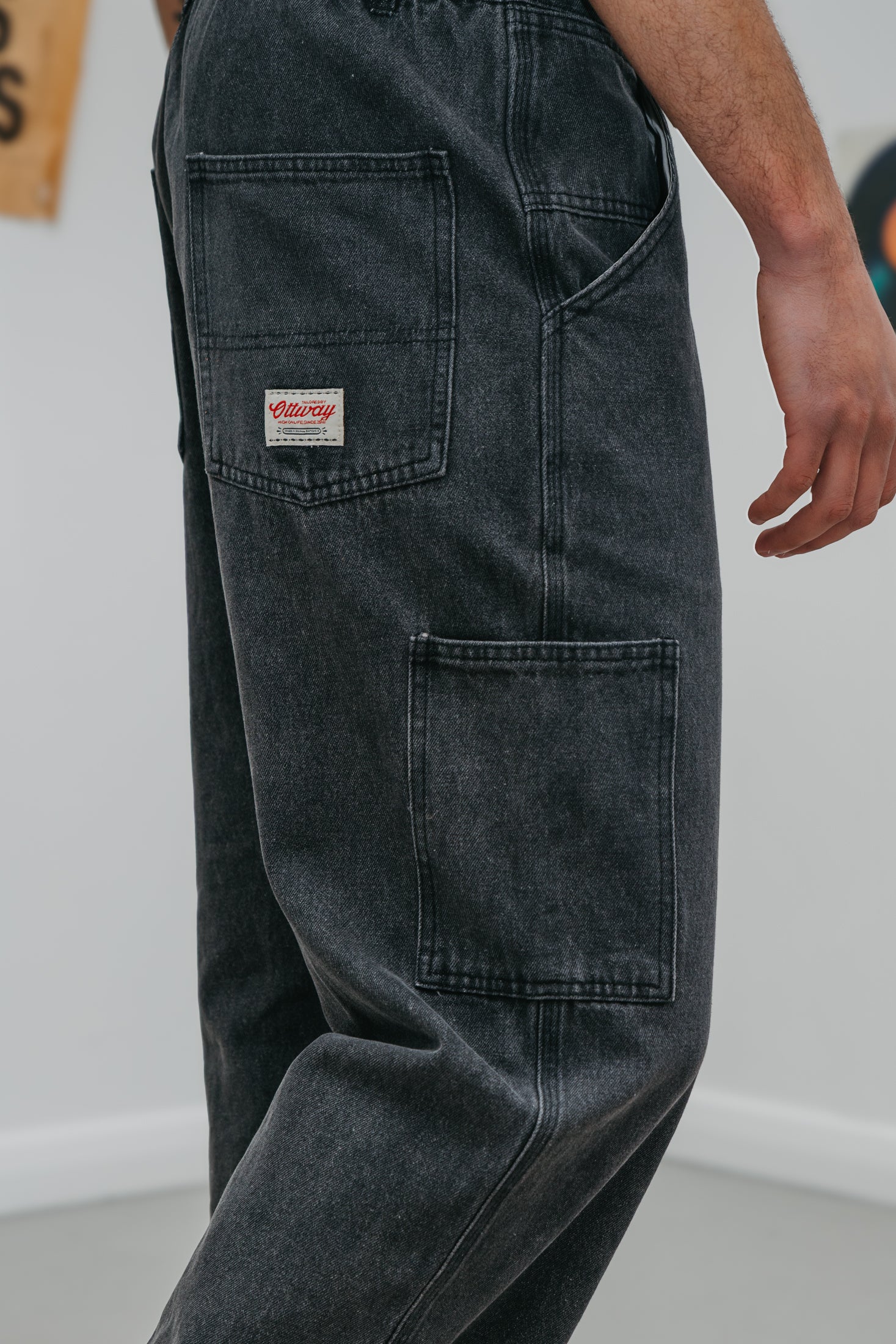 JMM Series - Black Washed Baggy Jeans