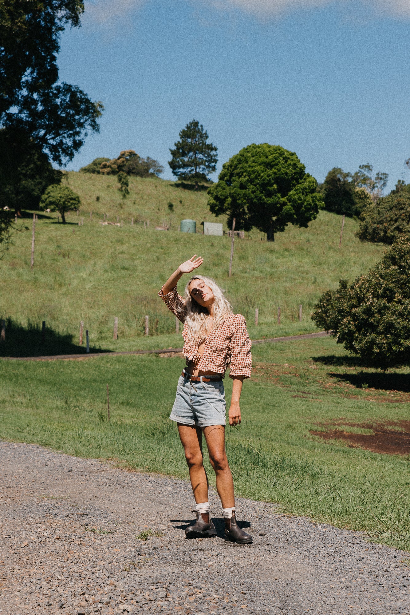 Poppy - Red Checked Blouse