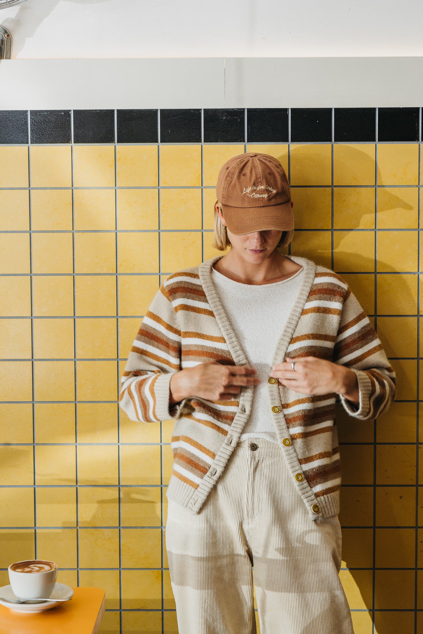 Candem ストライプニットカーディガン - レディース