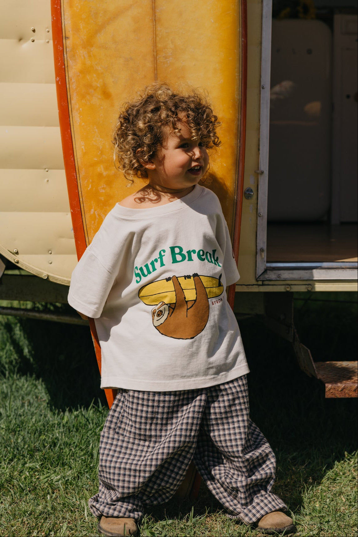 Surf Break Off-White T-Shirt - Kids