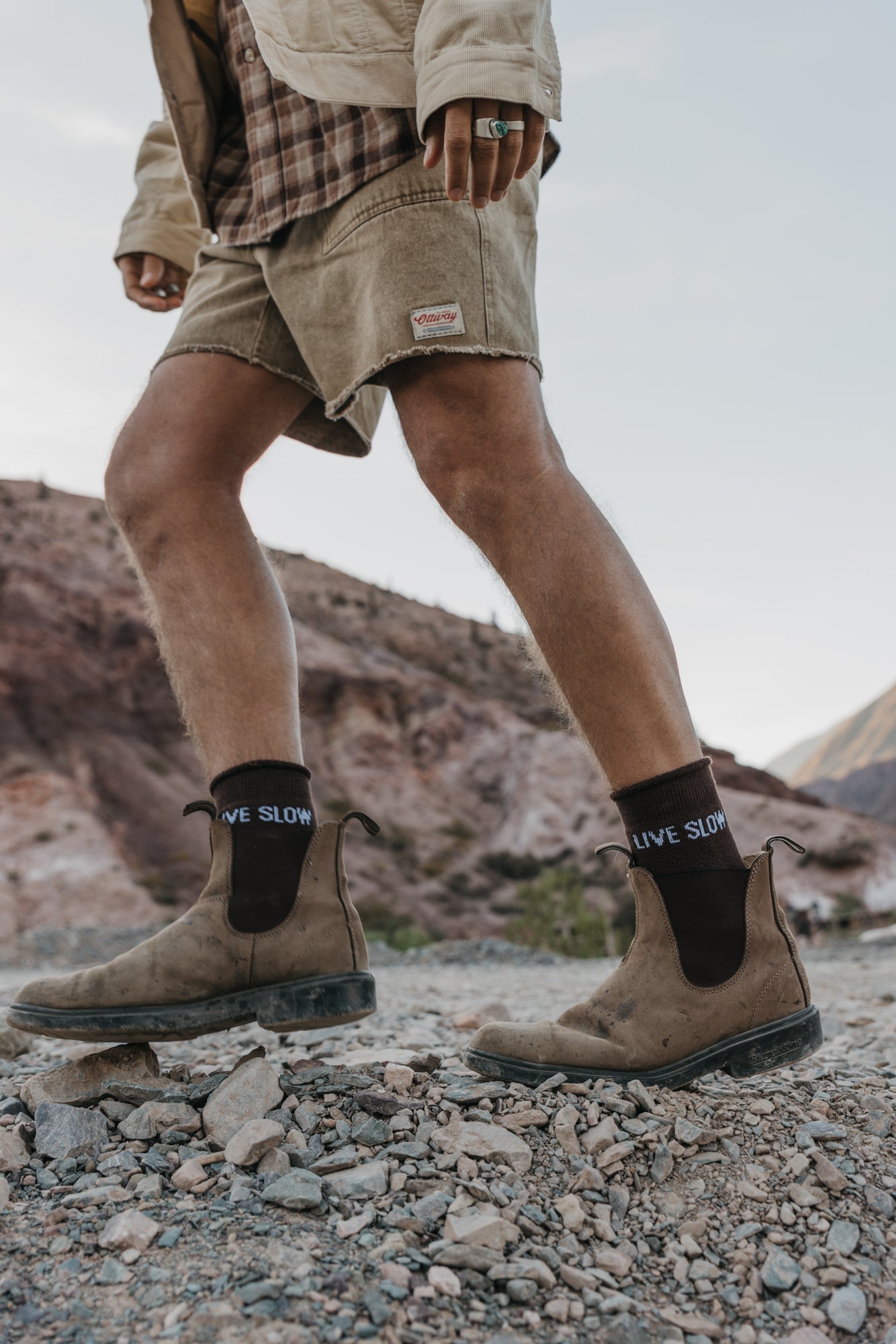 Overland Shorts - Washed Brown Denim
