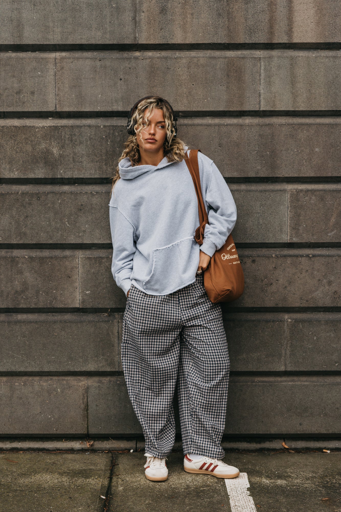 Chef Ottway Pants Unisex - Blue and Cream Plaid