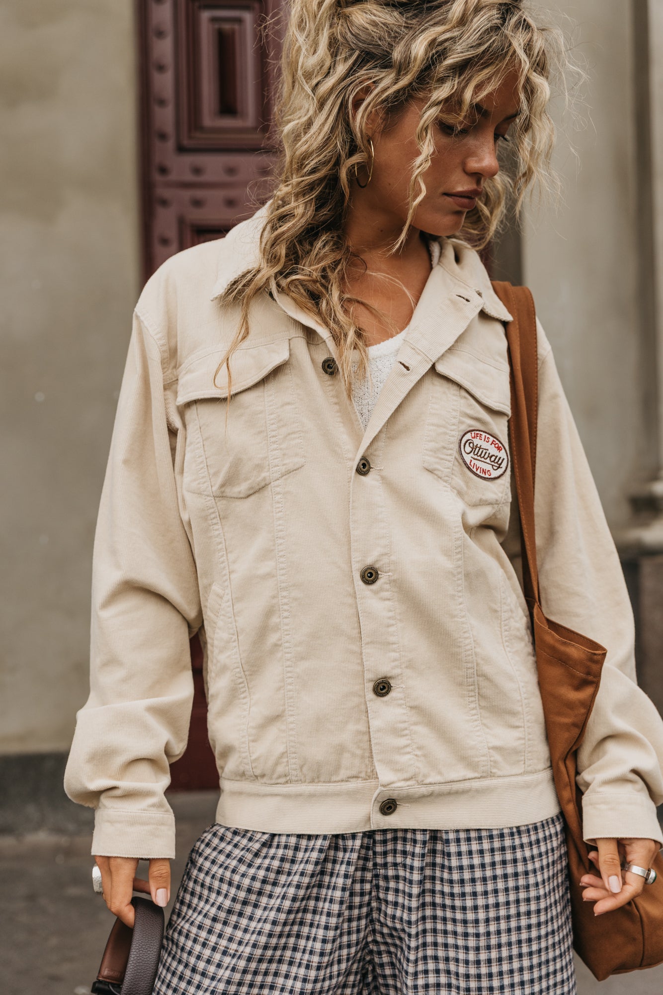 Lowkey Corduroy Unisex Jacket - Cream