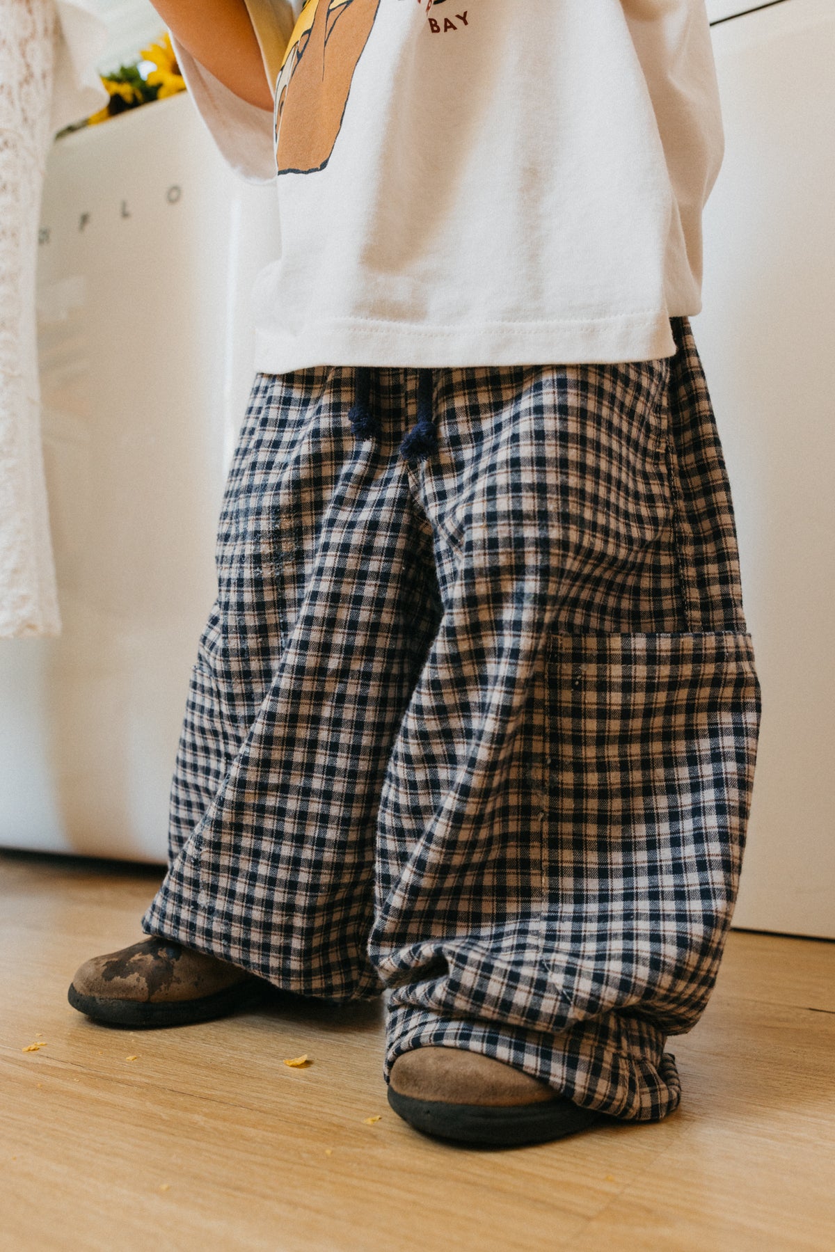 デイトン - ユニセックス ブラウンコード キッズパンツ