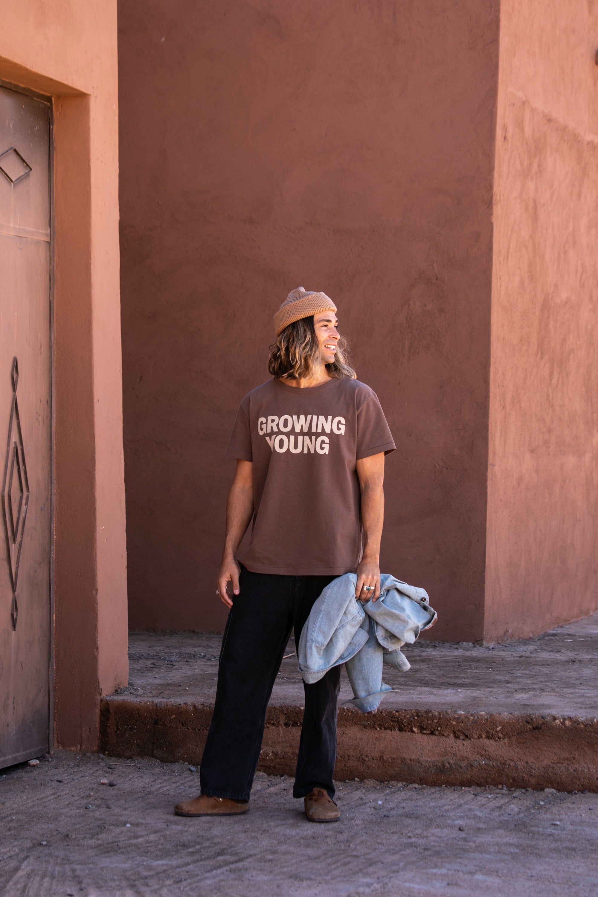 Growing Young T-Shirt - Brown
