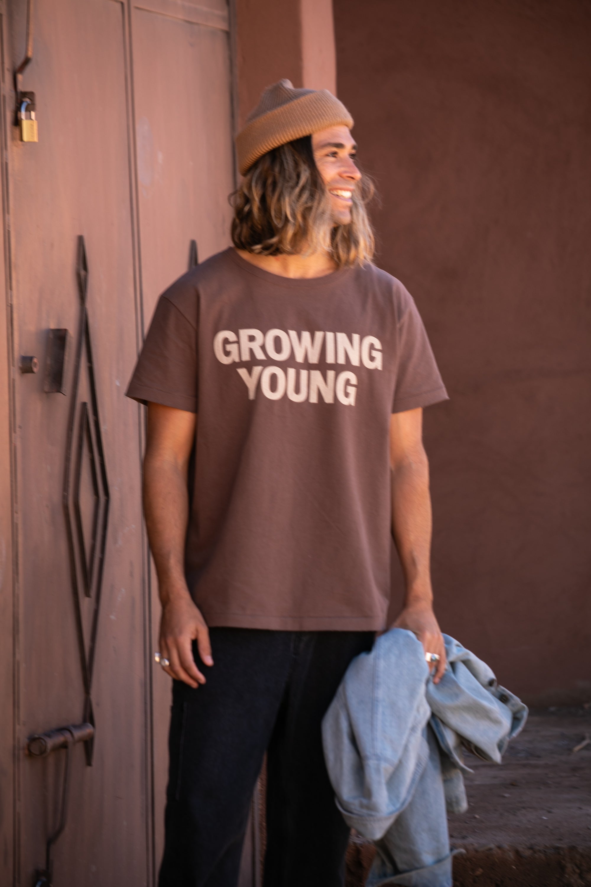 Growing Young T-Shirt - Brown
