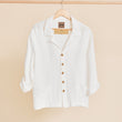 Load image into Gallery viewer, PALMER - WOMEN WHITE LONG SLEEVE SHIRT