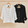 Load image into Gallery viewer, PALMER - WOMEN BLACK LONG SLEEVE SHIRT