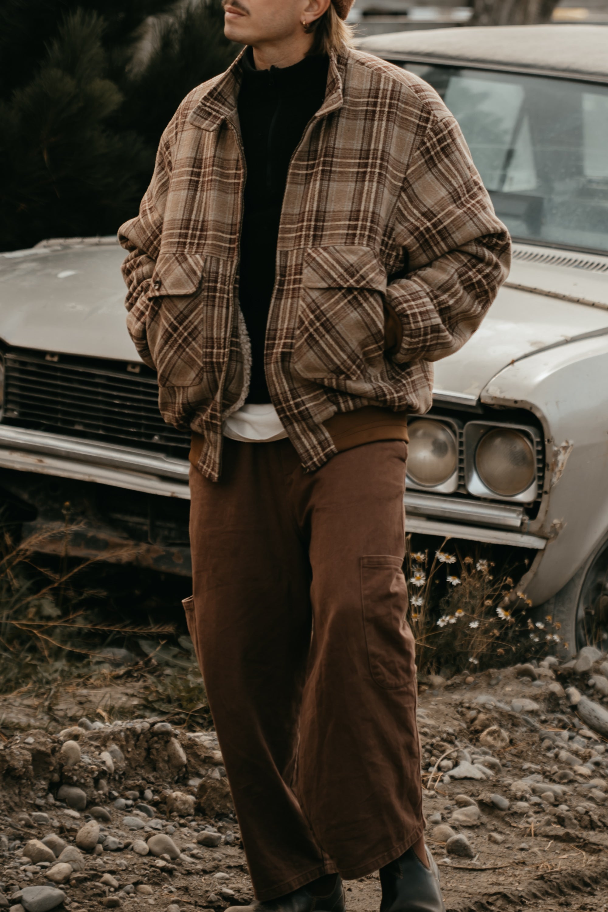Highland Sherpa Plaid Jacket