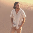 Load and play video in Gallery viewer, Tosman - Textured Short Sleeve Stripe Shirt