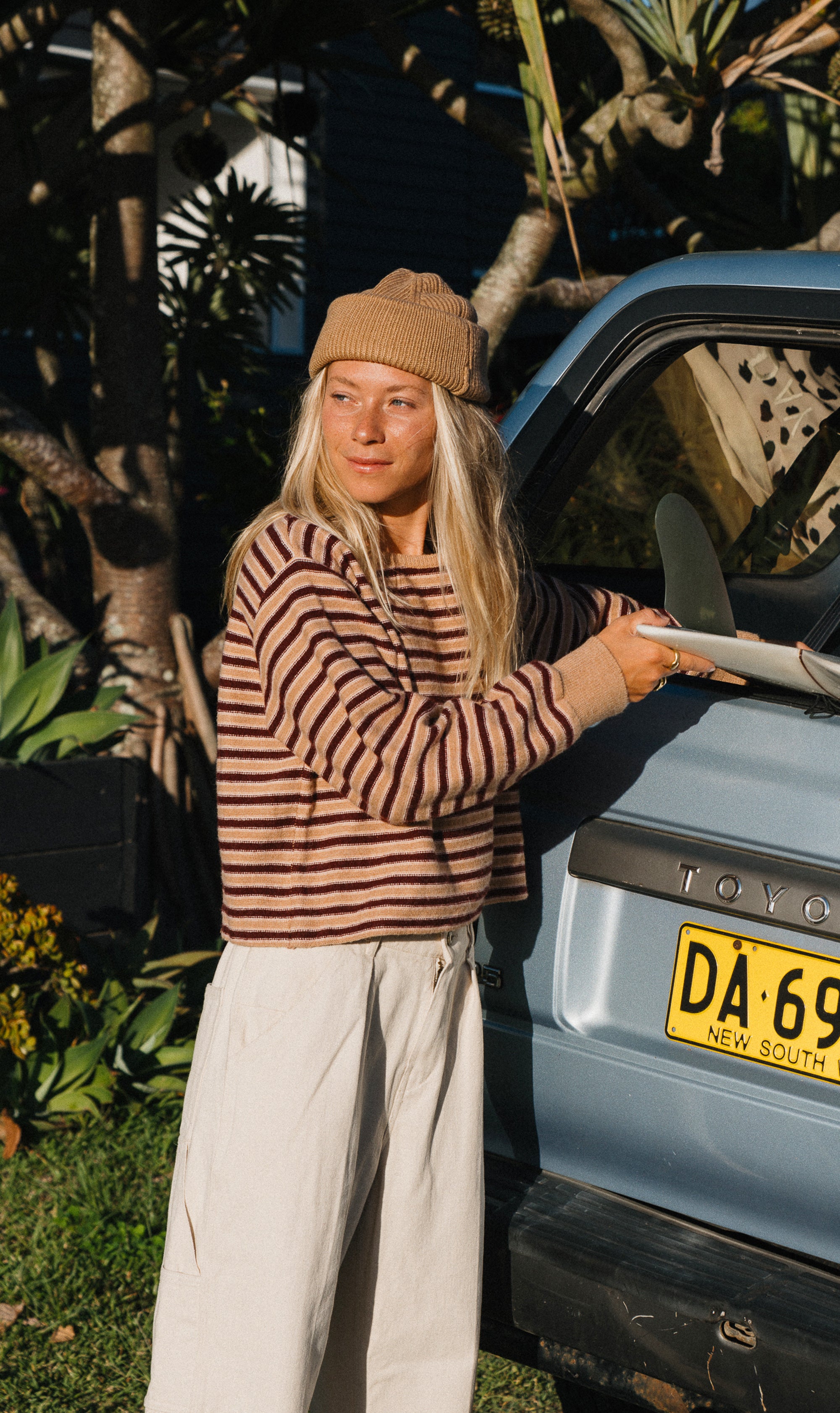 Ray - Cropped Stripe Jumper