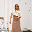 Load image into Gallery viewer, Life is for Living cropped T-Shirt - White