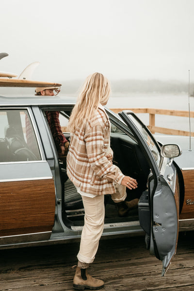 Parker - Women Brown Flannel Jacket