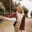 Load image into Gallery viewer, Rover - Women Burgundy Flannel Jacket