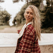Load image into Gallery viewer, Rover - Women Burgundy Flannel Jacket
