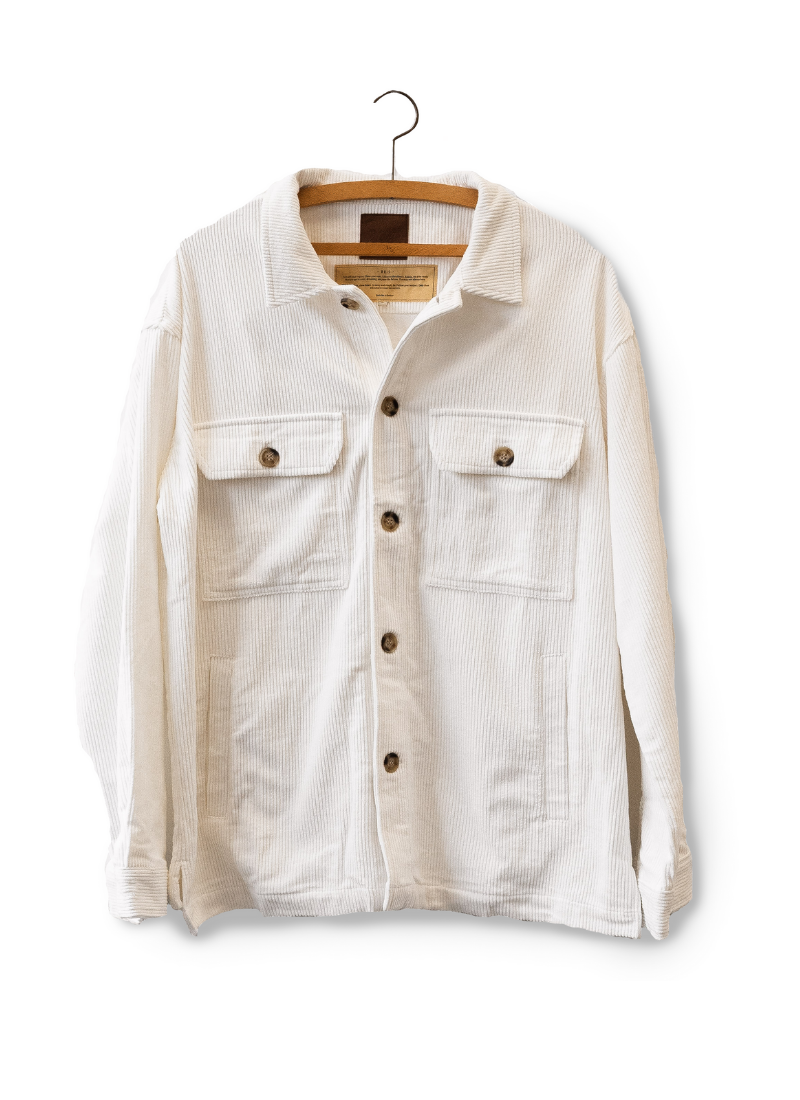 Reis - Women White Cord Shirt/Jacket