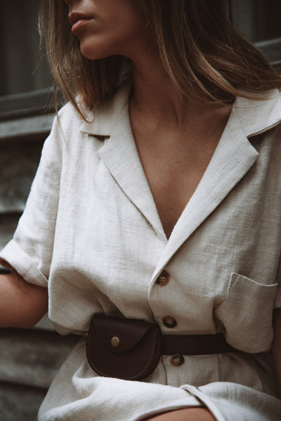 Whistler Cream - Ramie Shirt Dress