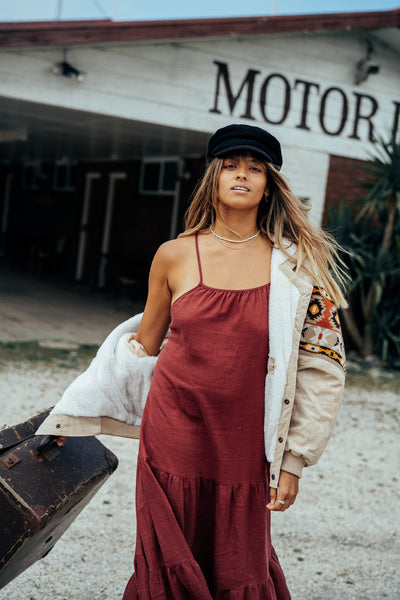 Rossana - Burgundy Dress