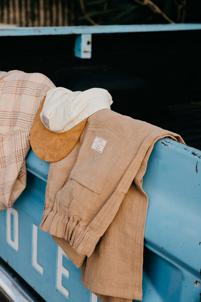 Miller - Textured Linen Pants - Light Brown