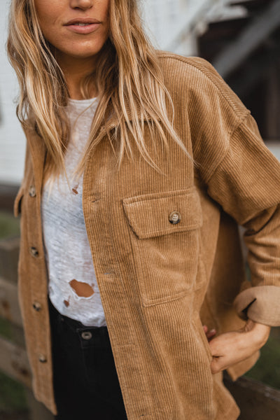Brown Reis - Women Cord Shirt/Jacket
