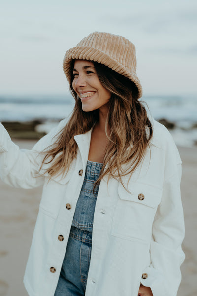 Reis - Women White Cord Shirt/Jacket