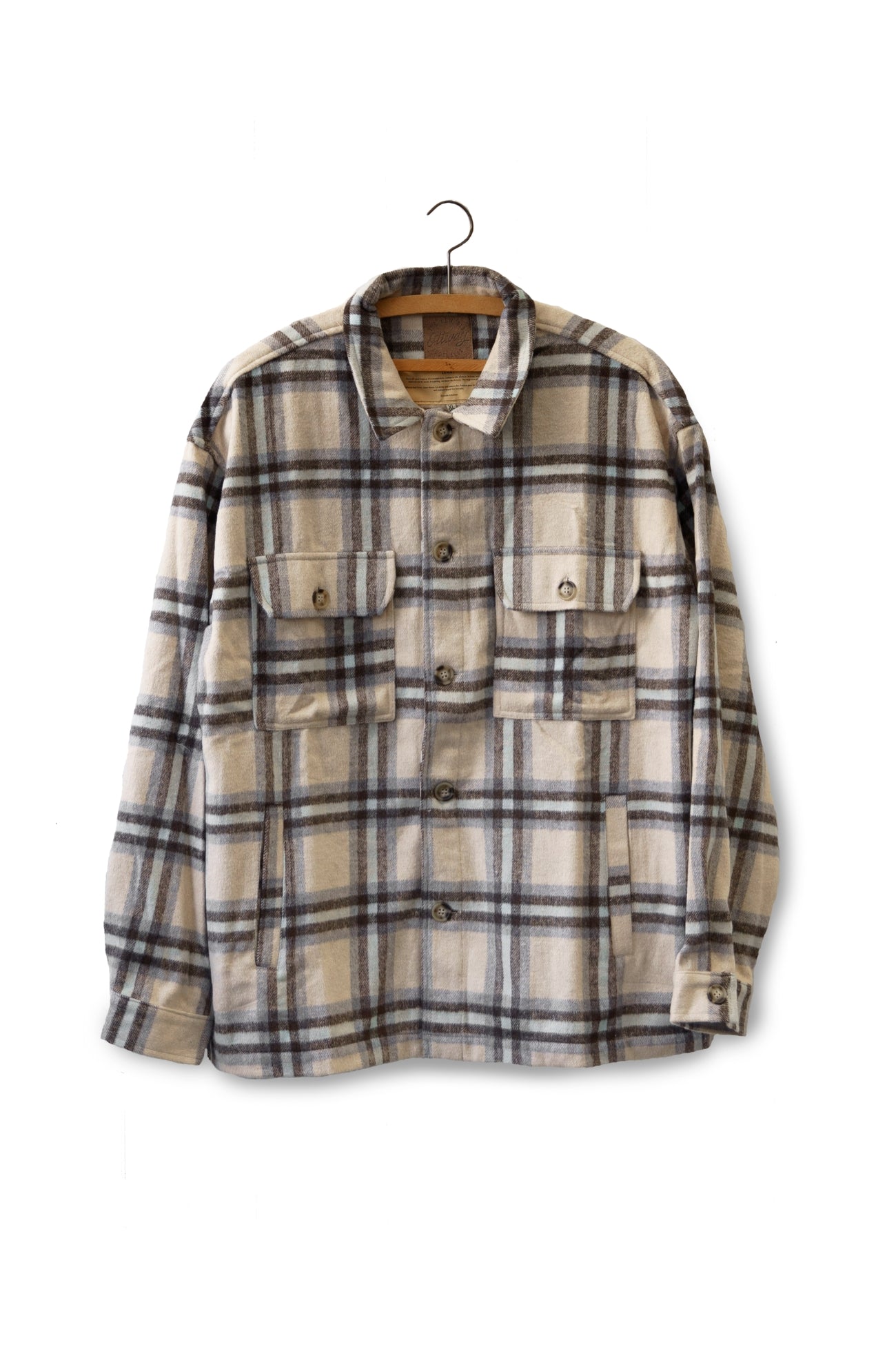 Lenny - Cream Flannel Shirt/Jacket