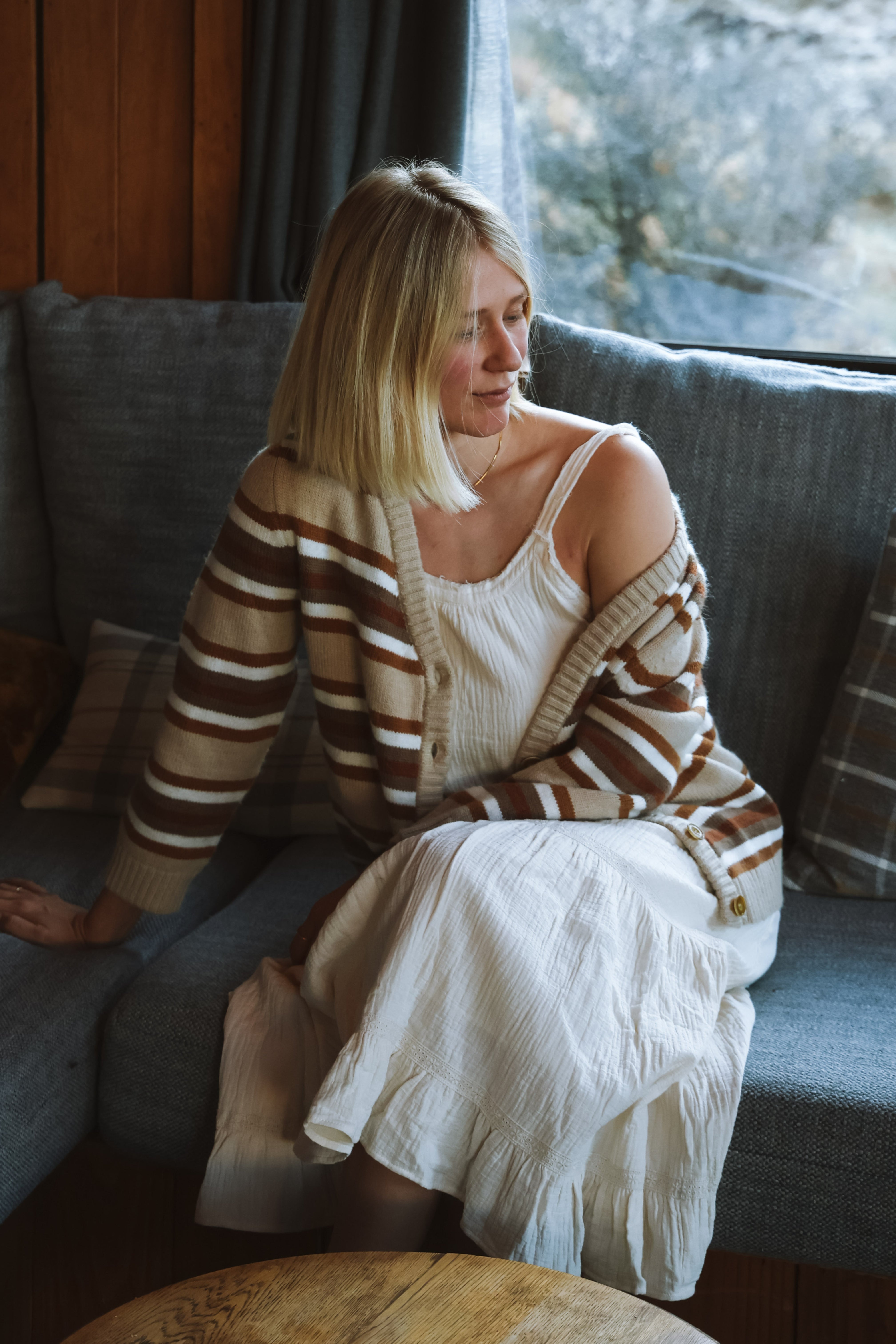 Candem Gestreifte Strickjacke - Damen