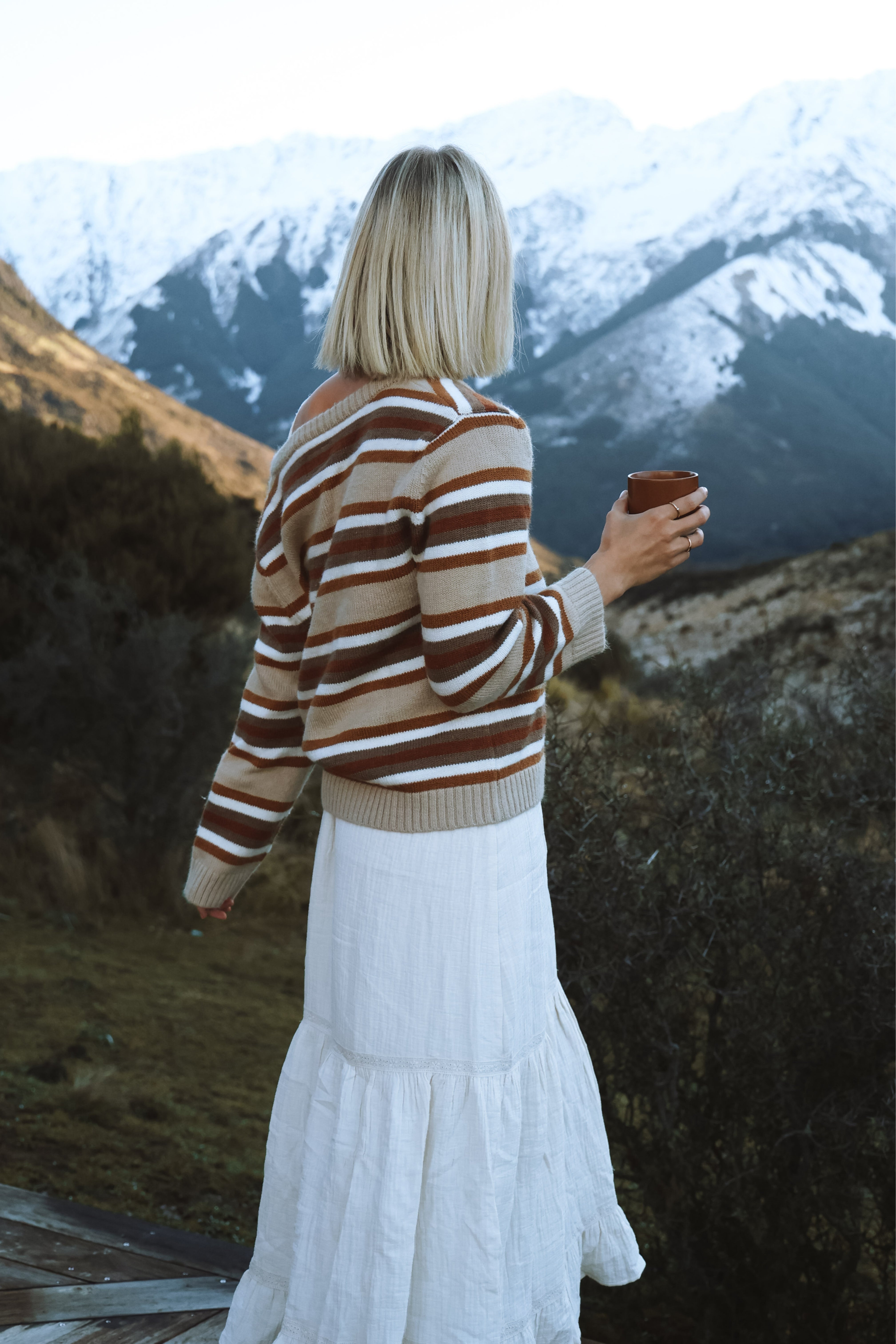 Candem Gestreifte Strickjacke - Damen