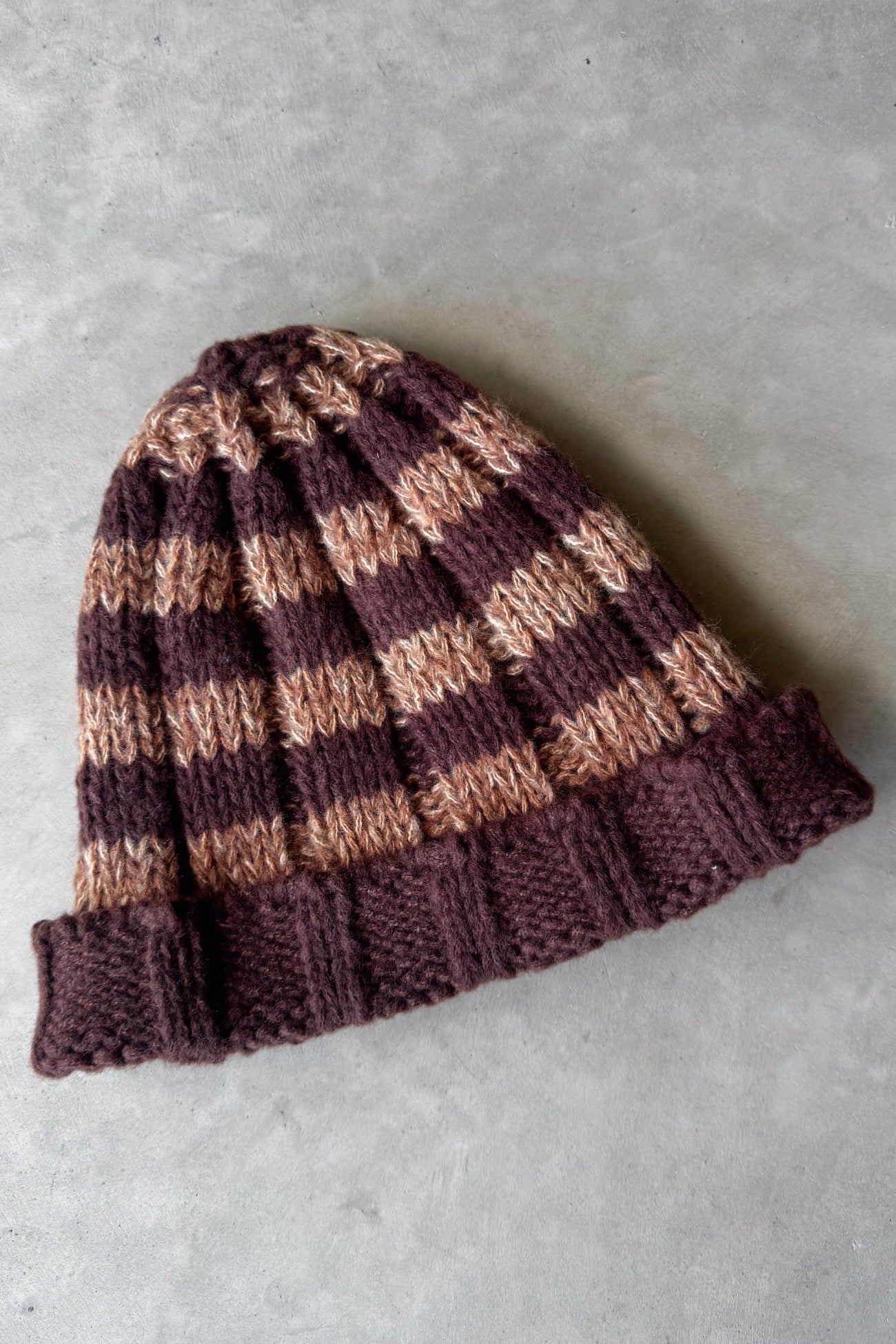 Brownie - Striped Knitted Beanie