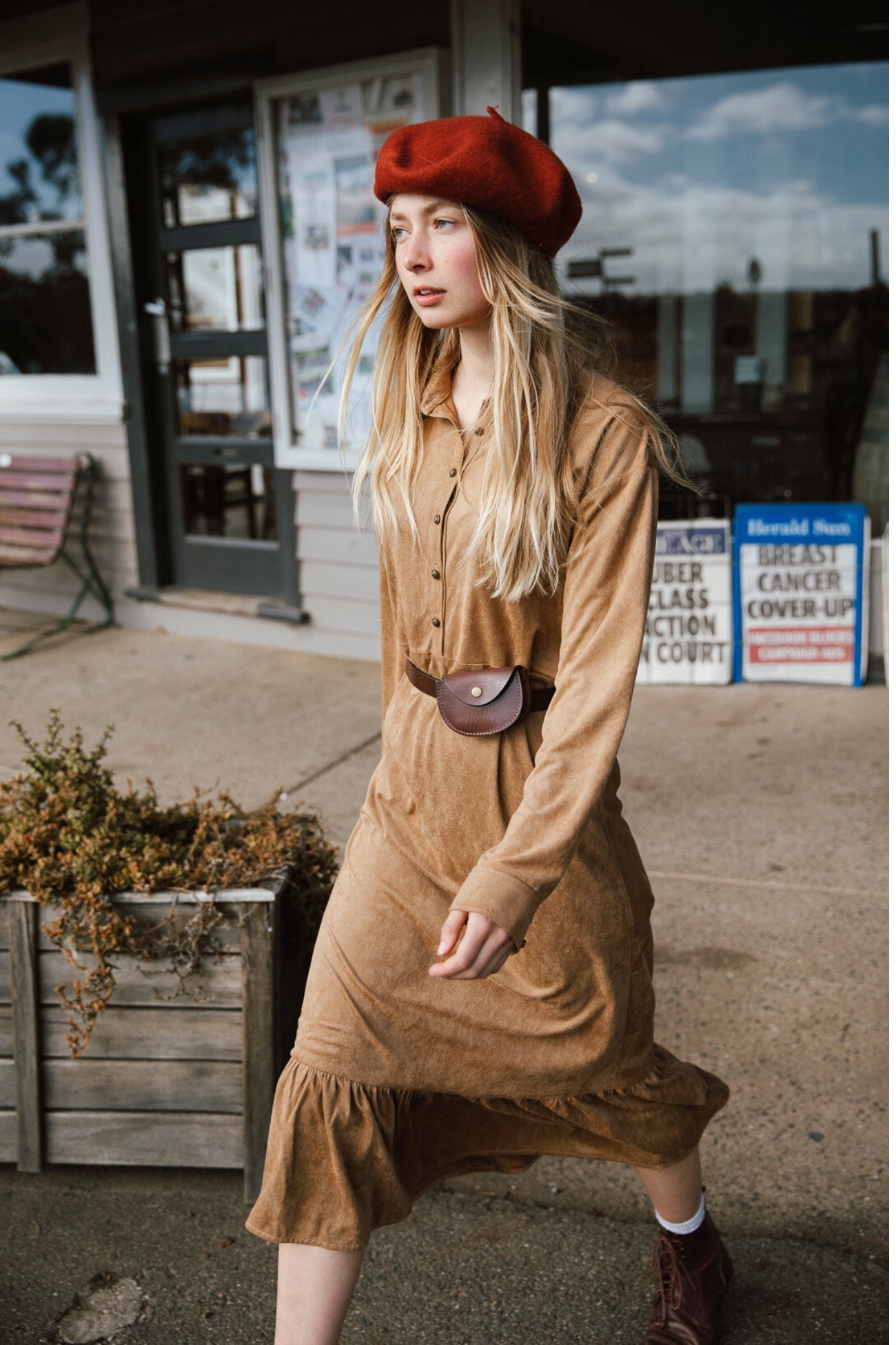 Chestnut Pouch Handcrafted Leather Belt