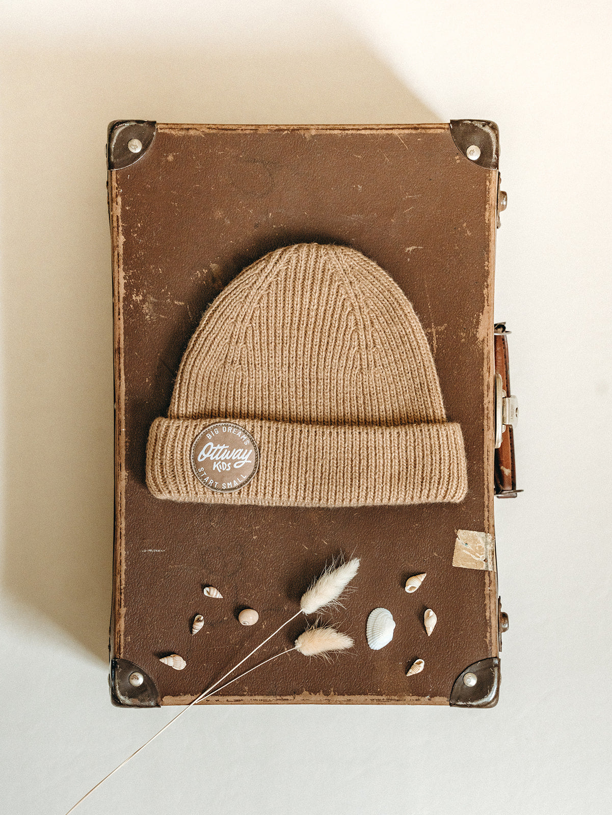 Light Brown Beanie - Kids